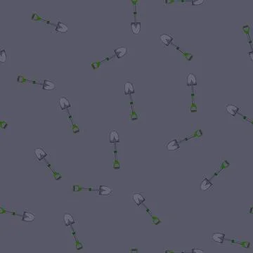 Seamless pattern agriculture shovel tool cartoon vector Illustrazione stock