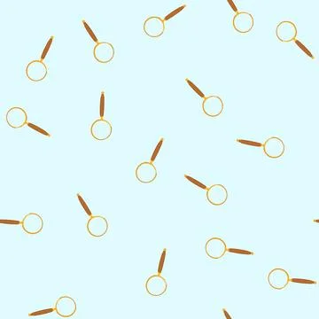 Seamless pattern aid reading magnifier cartoon vector Illustrazione stock