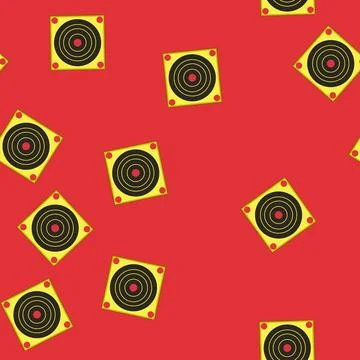 Seamless pattern aim shooting target cartoon vector Stock Illustration