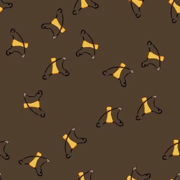 Seamless pattern aim slingshot cartoon vector Illustration