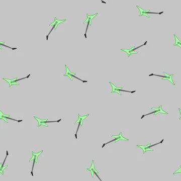 Seamless pattern air electric guitar cartoon vector Stock Illustration