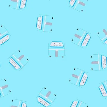 Seamless pattern air fryer cooking cartoon vector Stock Illustration