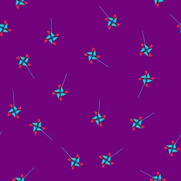 Seamless pattern air pinwheel toy cartoon vector Stock Illustration