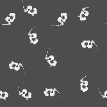 Seamless pattern air smoke cloud cartoon vector Stock Illustration