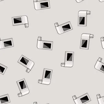 Seamless pattern airflow spirometer cartoon vector Stock Illustration