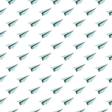 Seamless pattern airplane paper Stock Illustration