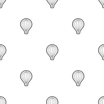 Seamless pattern airship Illustrazione stock