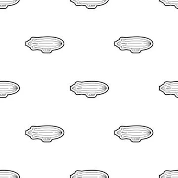 Seamless pattern airship Stock Illustration