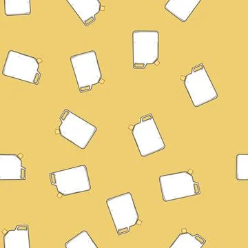 Seamless pattern airtight canister plastic cartoon vector Stock Illustration
