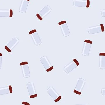 Seamless pattern airtight coffee jar cartoon vector Stock Illustration