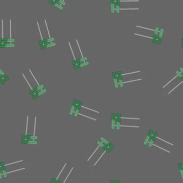 Seamless pattern al street sign green cartoon vector Stock Illustration