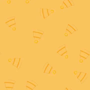 Seamless pattern alarm bell cartoon vector 스톡 일러스트