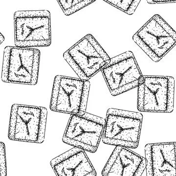 Seamless pattern alarm clock sketch hand drawn イラスト素材