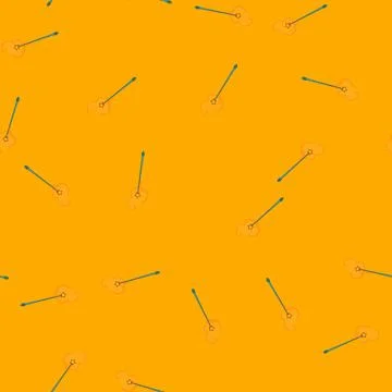 Seamless pattern alchemy magic stick cartoon vector Stock Illustration