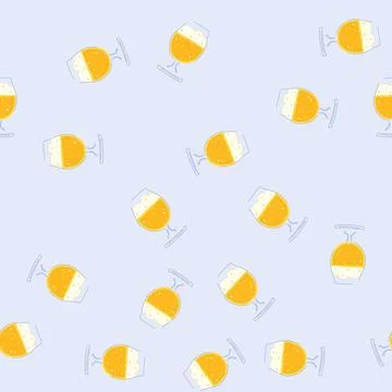 Seamless pattern alcohol beer glass cartoon vector Stock Illustration
