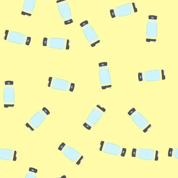 Seamless pattern alcohol cocktail shaker cartoon vector Stock Illustration