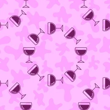Seamless pattern with alcoholic beverages. Stock Illustration