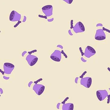 Seamless pattern alert megaphone cartoon vector Stock Illustration