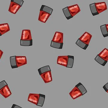 Seamless pattern alert siren cartoon vector Illustrazione stock