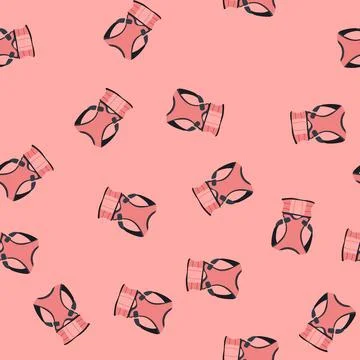 Seamless pattern alignment back posture corrector cartoon vector Stock Illustration