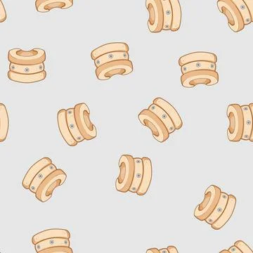 Seamless pattern alignment cervical neck collar cartoon vector Stock Illustration
