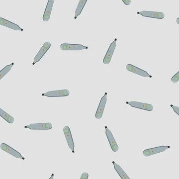 Seamless pattern alkaline ph meter color icon vector Stock Illustration