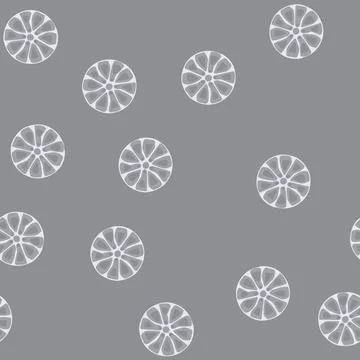 Seamless pattern alloy wheel flat design graphic representing automotive part Illustrazione stock