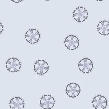 Seamless pattern alloy wheel vehicle part automotive design concept Stock Illustration