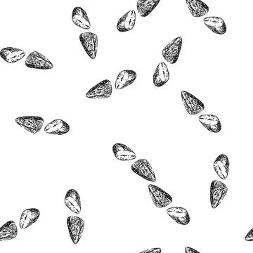 Seamless pattern almond nut cut sketch hand drawn イラスト素材