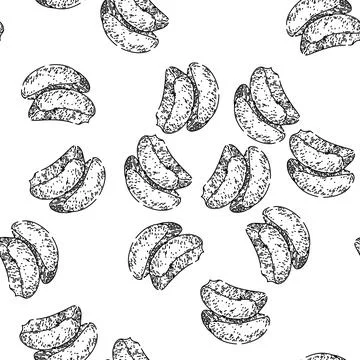 Seamless pattern aloe vera cut sketch hand drawn 库存插图