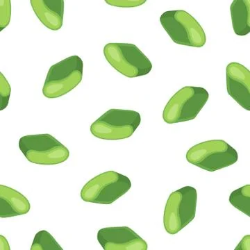 Seamless pattern with aloe vera medicinal plant cut leaves isolated on white  Stock Illustration