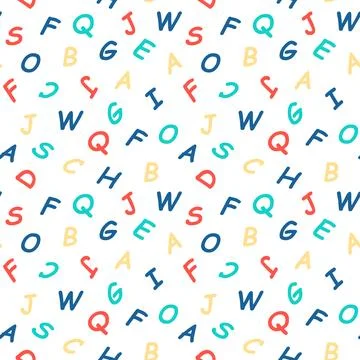 Seamless Pattern Alphabet, Back to School Design Ilustración de archivo