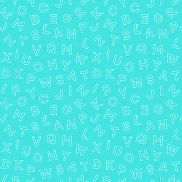 Seamless pattern with alphabet Stock Illustration
