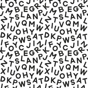 Seamless pattern with alphabet Stock Illustration