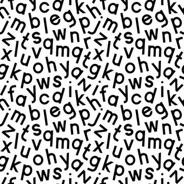 Seamless pattern with alphabet Illustrazione stock