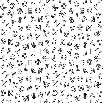 Seamless pattern with alphabet Stock Illustration