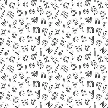 Seamless pattern with alphabet Stock Illustration