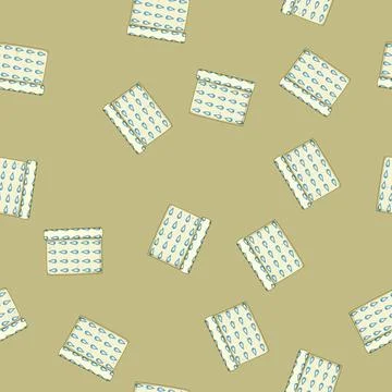 Seamless pattern alternative beeswax food wrap cartoon vector Stock Illustration