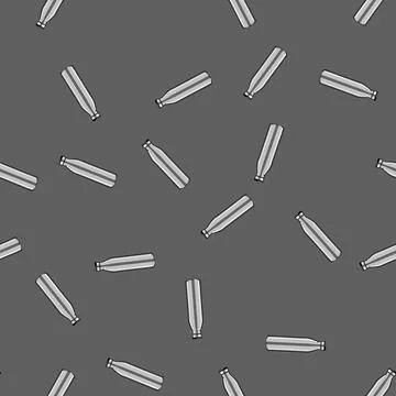 Seamless pattern aluminum stainless bottle cartoon vector Stock Illustration
