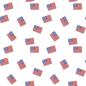 Seamless pattern with american flag Illustrazione stock