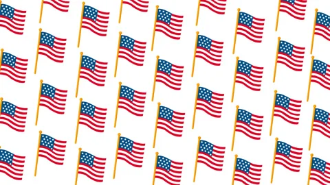 Seamless Pattern of American Flags for Independence Day Celebration Stock-Footage 331864281