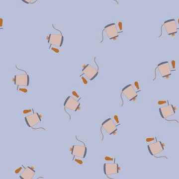 Seamless pattern americano steel drip kettle cartoon vector イラスト素材