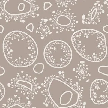 Seamless pattern of amoebae Stock Illustration