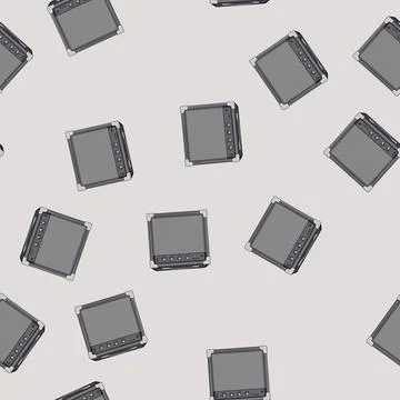 Seamless pattern amp guitar amplifier cartoon vector Stock Illustration