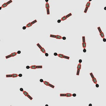 Seamless pattern amplitude noise level meter cartoon vector Illustrazione stock