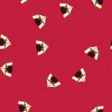 Seamless pattern amusement circus tent cartoon vector イラスト素材