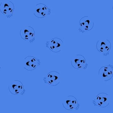 Seamless pattern amusement comic face cartoon vector 库存插图