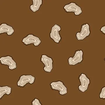Seamless pattern analysis tree rings cartoon vector Illustrazione stock