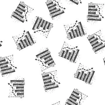 Seamless pattern analytics graph sketch hand drawn Stockillustratie
