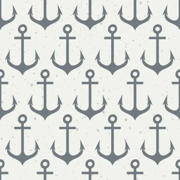 Seamless pattern with anchors. Stock Illustration